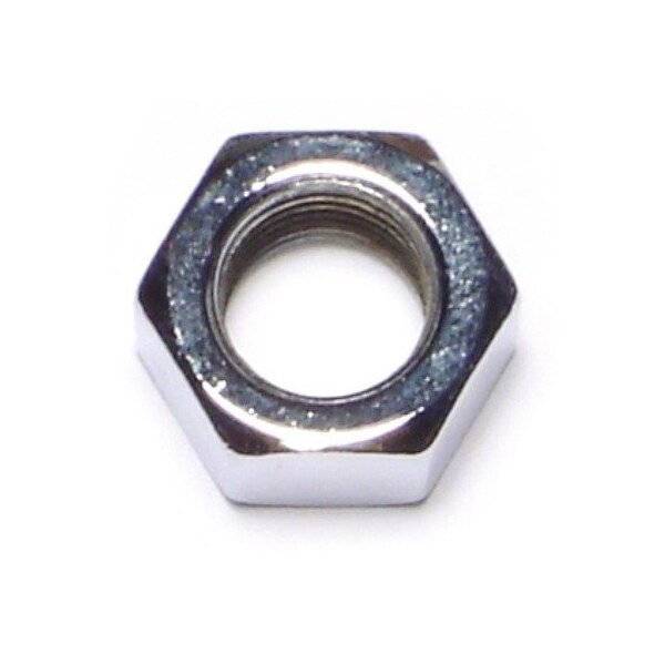 Hex Nut, 3/8"-24, Steel, Grade 5, Chrome Plated, 10 PK